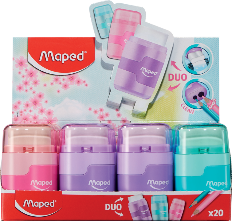 SACAPUNTA - GOMA MAPED CONNECT PASTEL 2 ORIFICIOS DISPLAY
