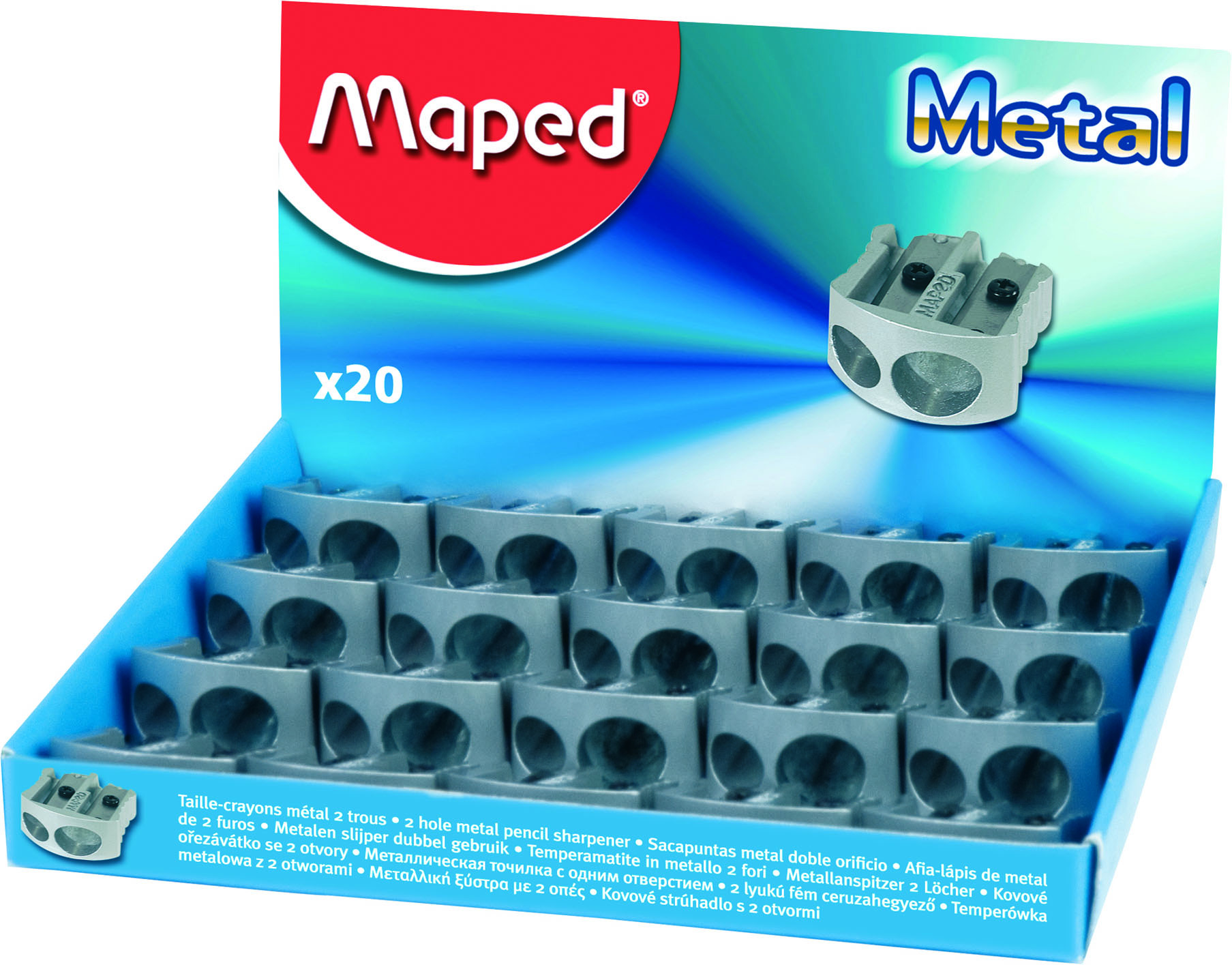 SACAPUNTA MAPED METAL ECO CLASSIC 2 FILOS X 20 UN DISPLAY