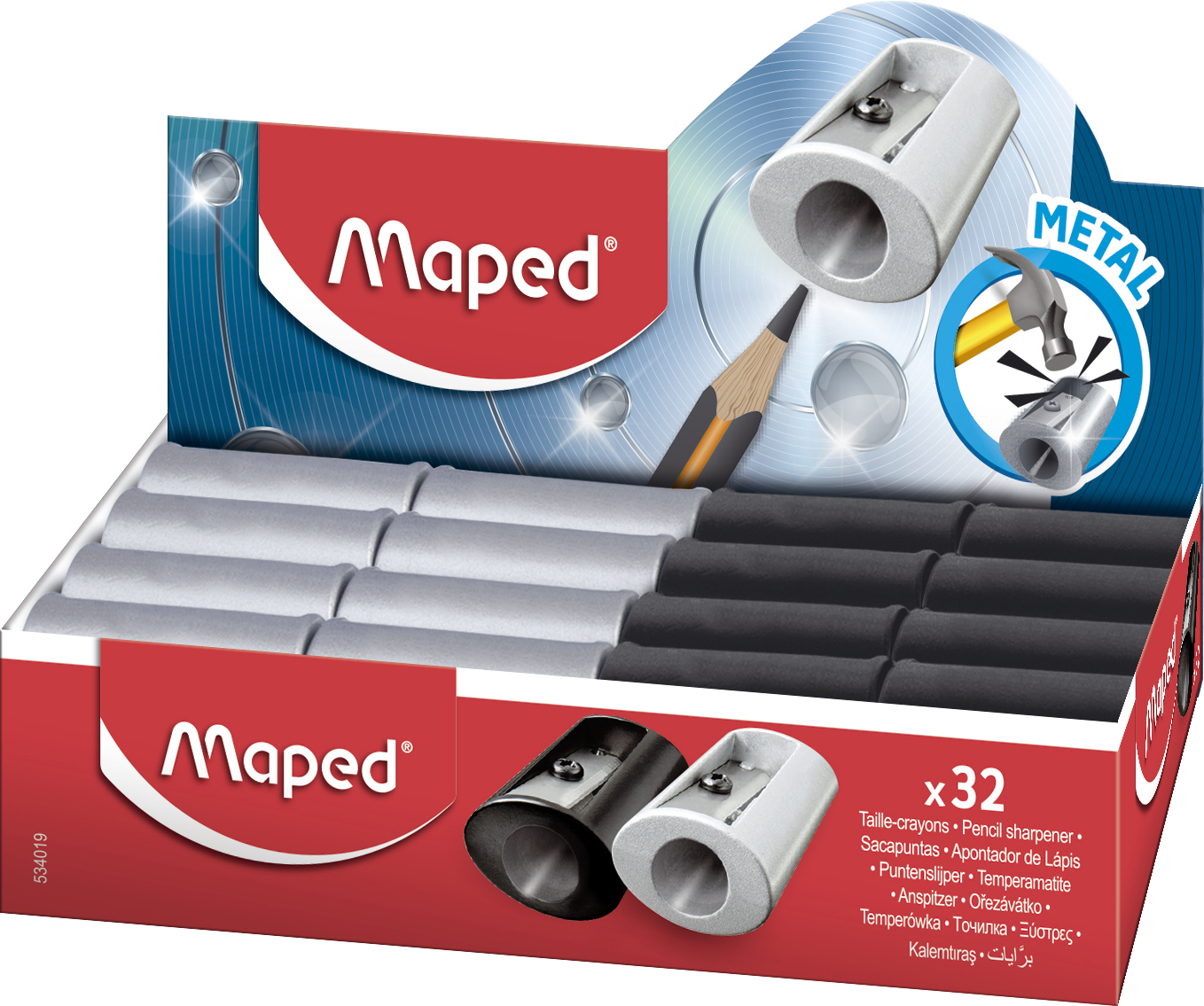 SACAPUNTA MAPED SATELLITE PLATA/ NEGRO X FILO X 1 UN BL