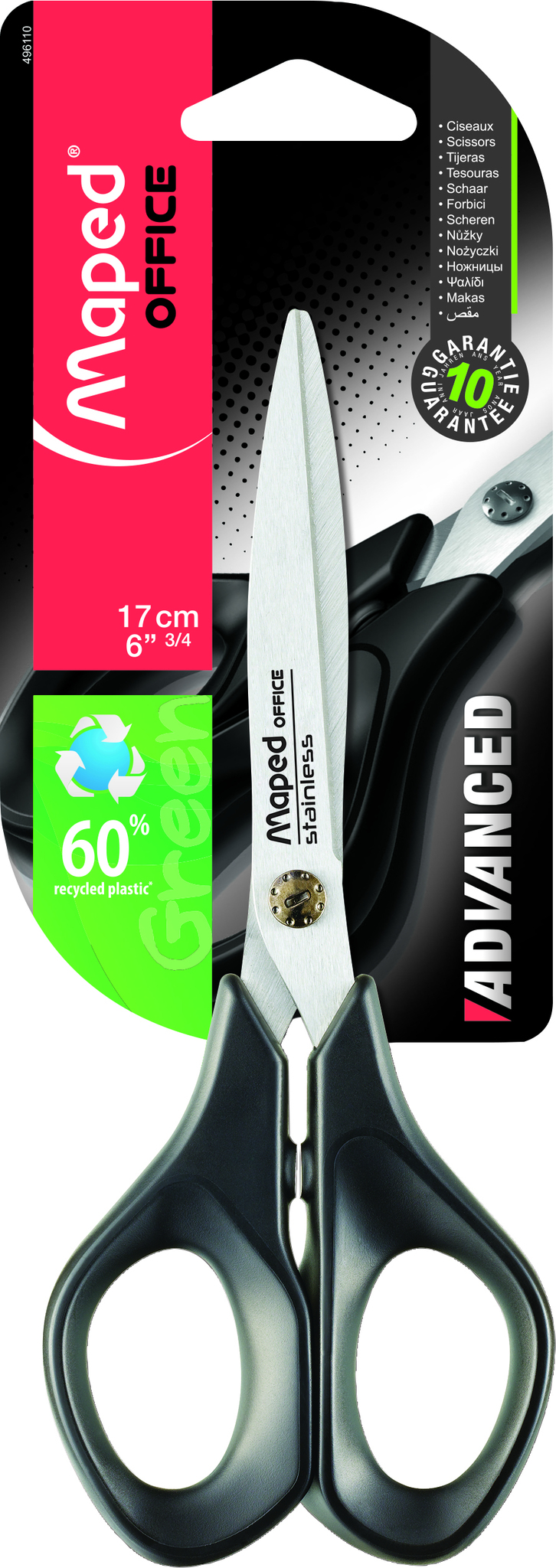TIJERA MAPED ADVANCE GREEN 17 CM BL