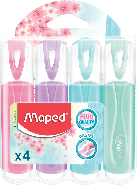RESALTADOR MAPED PASTEL PACK X 4