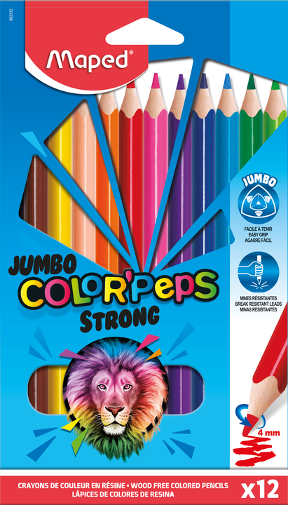 LAPICES COLORES MAPED JUMBO X 12