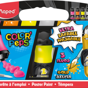 TEMPERA MAPED KIT X 5 FLUO + METAL