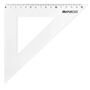 ESCUADRA EZCO 45º X 24 CM ACRILICO X 20 UN