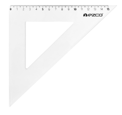 ESCUADRA EZCO 45º X 24 CM ACRILICO X 20 UN