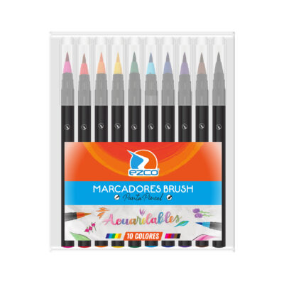 MARCADOR EZCO BRUSH PTA PINC X 10 UN BLI PVC