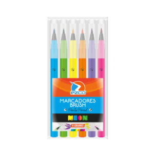 MARCADOR EZCO BRUSH NEON PTA PINC X 6 UN BLISTER