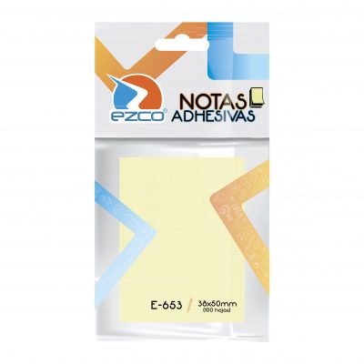 NOTAS ADHESIVAS EZCO 38X50MM X 100 HJS X 24 UN E-653