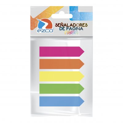 SEÑALADOR PAGINA EZCO NEON 12X44MM X 5 COLORES X 48 UN