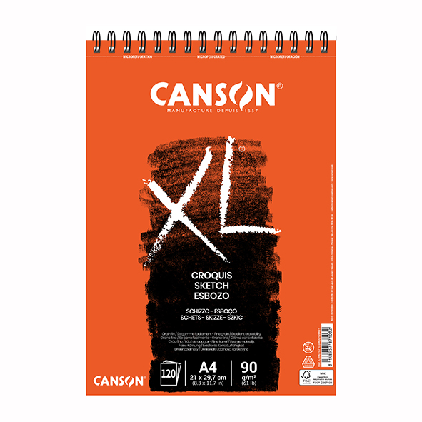 ALBUM CANSON ESPIRALADO L CORTO XL CROQUIS 90GRS A4 120 HJ