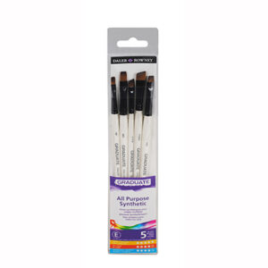 PINCELES DALER GRADUATE SET MC 5 UN PNO Y PNO MEDIO SINTETIC