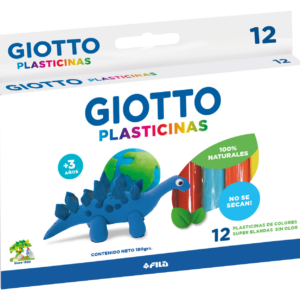 PLASTILINA GIOTTO NATURAL 12 COLORES