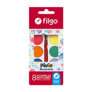 ACUARELA FILGO PINTO X 8 UN SURTIDO ESTUCHE