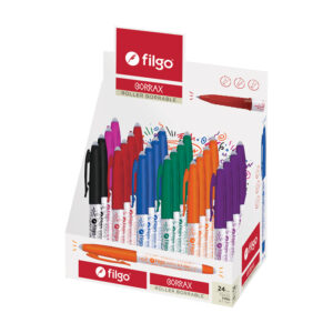 ROLLER FILGO GEL BORRABLE BORRAX DISPLAY X 24 UN SURTIDO
