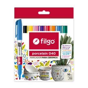 MARCADOR FILGO P/ PORCELANA PORCELAIN 040 SURTIDO X 10 UN
