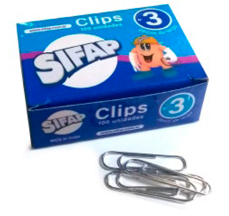 CLIPS SIFAP Nº 3 X 100 UN