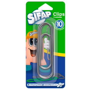 CLIPS SIFAP Nº 10 X 5 UN BLISTER