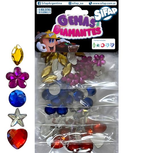 BRILLANTINA SIFAP C/ FORMAS GEMAS DIAMANTES