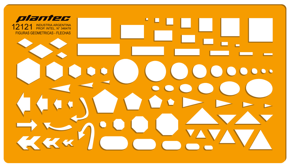 PLANTILLA PLANTEC FIGURAS GEOMETRICAS FLECHAS X 1 UN