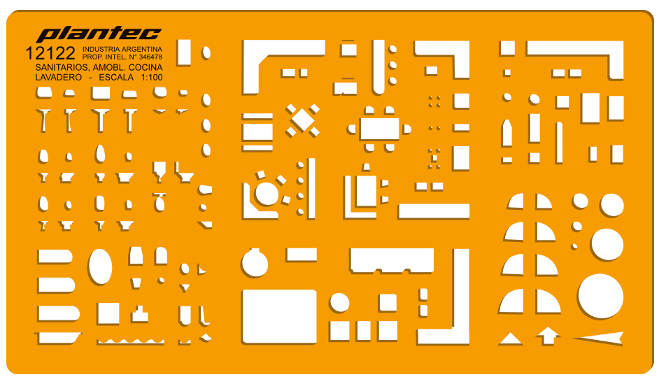 PLANTILLA PLANTEC SANITARIOS, COCINA Y LAVADERO 1:100 X 1UN