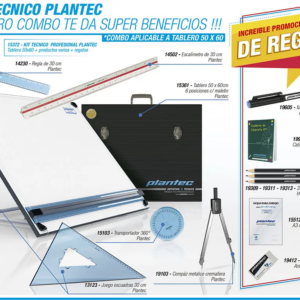SET DE TABLERO PROF PLANTEC 50X60 (15372) 6 UTILES + 7 DE RE
