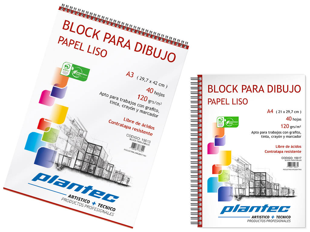BLOCK PLANTEC DIBUJO ANILLADO SUP A3 120GR X 40 HJ