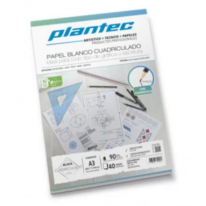 BLOCK PLANTEC DIBUJO CUADRICULADO ENCOL A3 90GR X 40HJ
