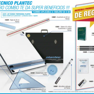 SET TABLERO PLANTEC PROFESIONAL 50X60  6 UTIL + 6 DE REG