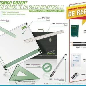 SET TECNICO DOZENT 40X50  6 UTILES + 6 REG 12665