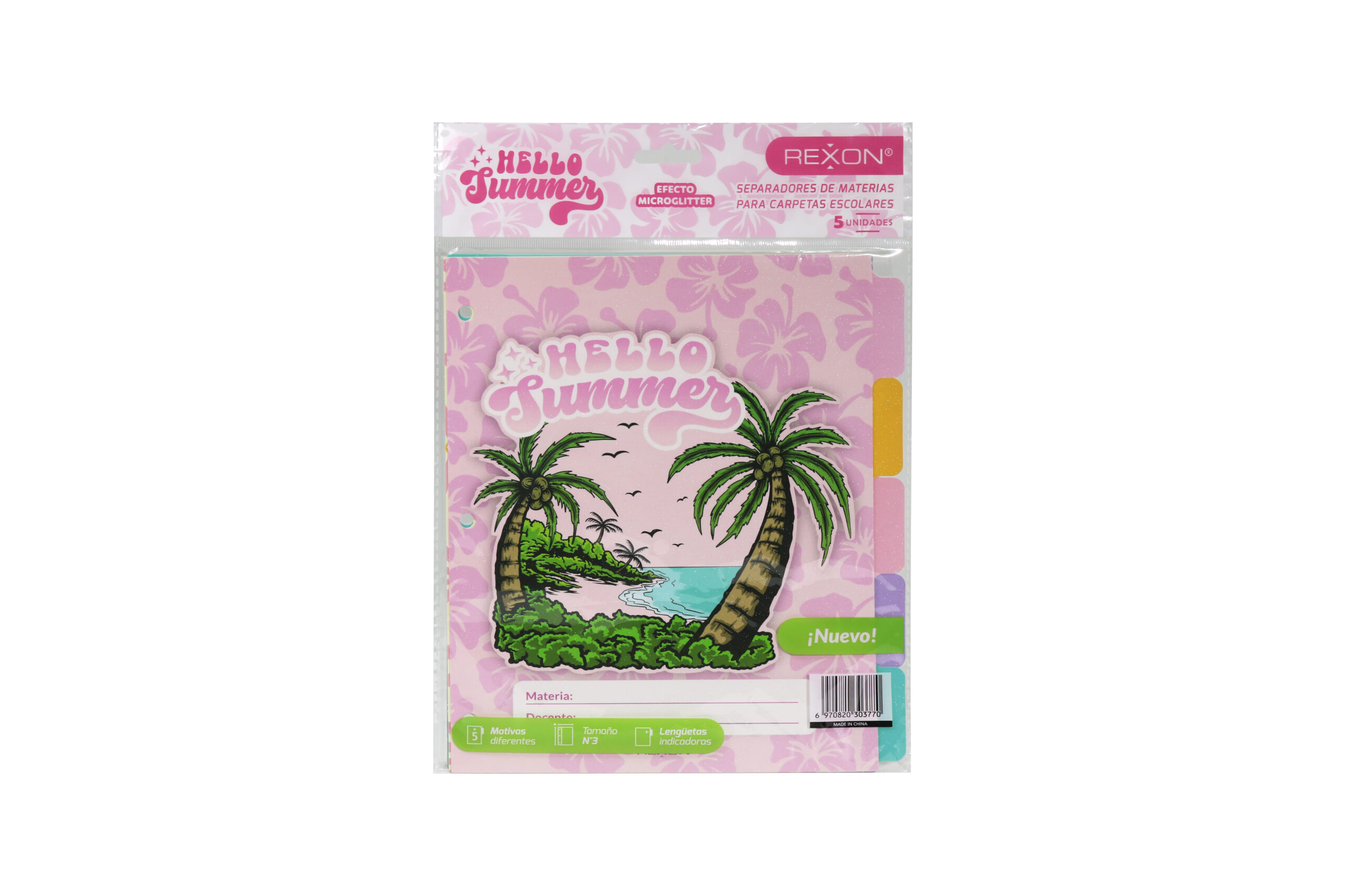 SEPARADOR MATERIA REXON C/ SOLAPA HELLO SUMMER
