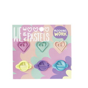 PAPER CLIPS MOOVING C/ FORMA X 6 UN PASTEL
