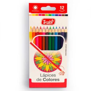 LAPICES COLORES TRABI X 12 UN LARGO MADERA