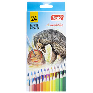 LAPICES TRABI ACUARELABLES X 24 UN LARGO MADERA