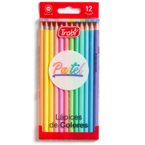 LAPICES COLORES TRABI X 12 UN LARGO PASTEL