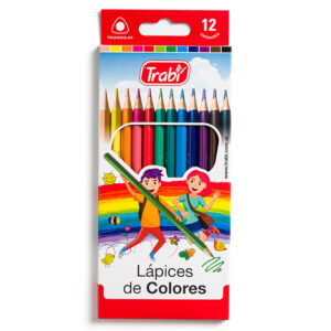 LAPICES COLORES TRABI X 12 UN LARGO RESINA
