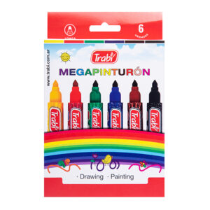 MARCADOR TRABI MEGA PINTURON X 6 UN CAJA