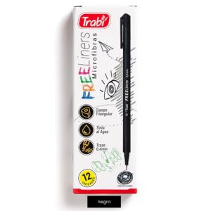 MARCADOR TRABI FREE LINER NEGRO X 12 UN