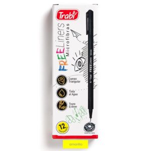 MARCADOR TRABI FREE LINER AMARILLO X 12 UN