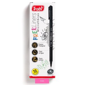 MARCADOR TRABI FREE LINER ROSA X 12 UN