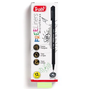 MARCADOR TRABI FREE LINER VERDE CLARO X 12 UN