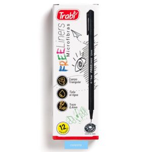 MARCADOR TRABI FREE LINER CELESTE X 12 UN