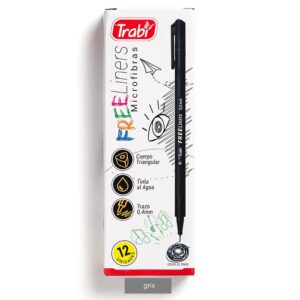 MARCADOR TRABI FREE LINER GRIS X 12 UN