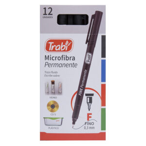 MARCADOR TRABI NEGRO PUNTA FINA PERMANENTE 0.8 MM
