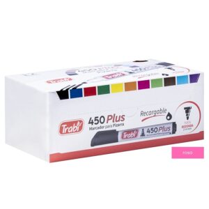 MARCADOR TRABI 450 PIZARRA BLANCA ROSA X 12 UN