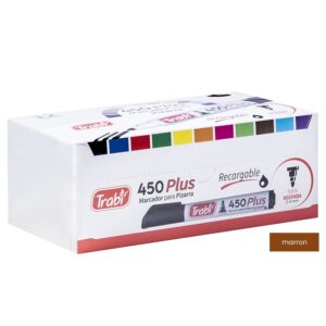 MARCADOR TRABI 450 PIZARRA BLANCA MARRON X 12 UN