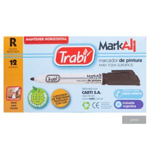 MARCADOR TRABI MARK-ALL PLATA X 12 UN TODA SUPERFICIE