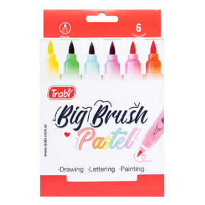 MARCADOR TRABI BIG BRUSH PASTEL X 6 UN SURTIDO