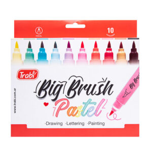MARCADOR TRABI BIG BRUSH PASTEL X 10 UN SURTIDO