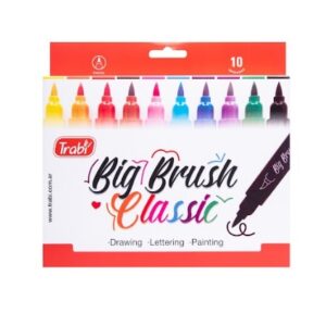 MARCADOR TRABI BIG BRUSH X 10 UN SURTIDO