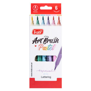 MARCADOR TRABI ART BRUSH PASTEL X 6 UN SURTIDO